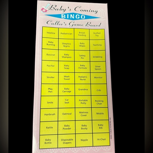Vintage Baby Bingo Shower Game - Excellent Condition - Picture 5 of 7